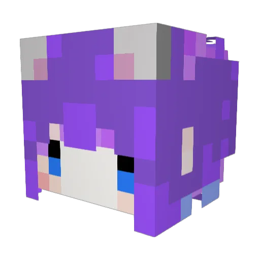 ayuVT Minecraft avatar head, 3D render