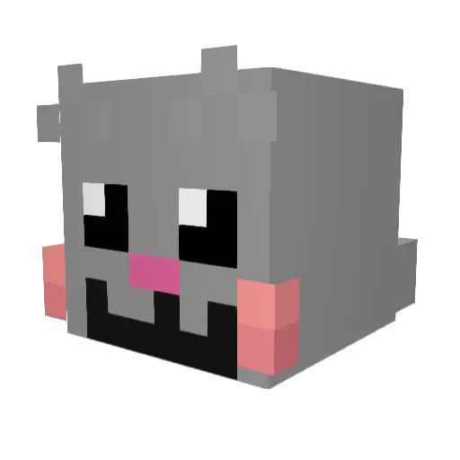 ayu_jpeg Minecraft avatar head, 3D render