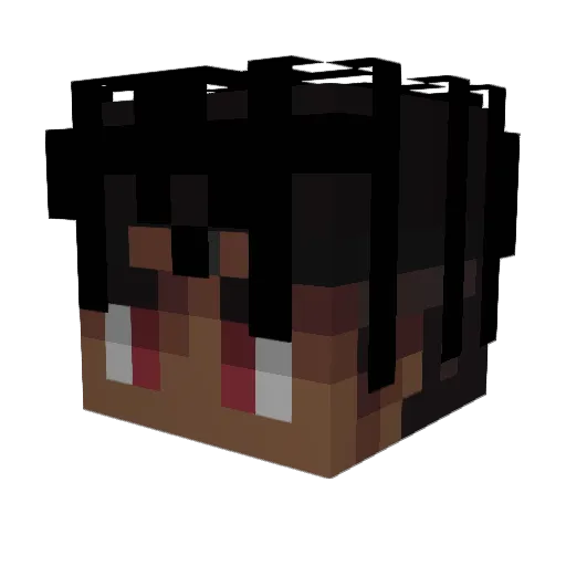 ayubioz Minecraft avatar head, 3D render