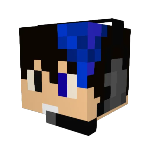 ayucra Minecraft avatar head, 3D render