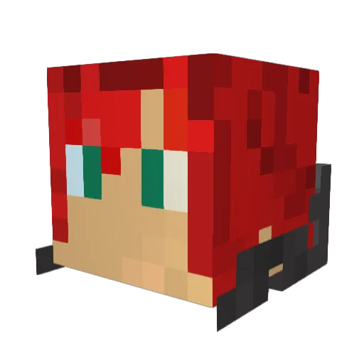 ayumu00 Minecraft avatar head, 3D render