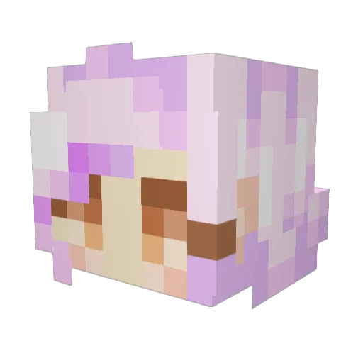 ayumu1015 Minecraft avatar head, 3D render