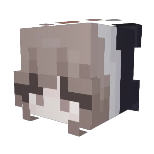 ayuna0612 Minecraft avatar head, 3D render