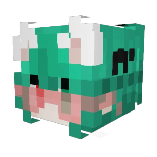 ayuowo Minecraft avatar head, 3D render