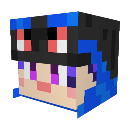 ayurio_sho Minecraft avatar head, 3D render