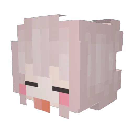 ayuuumi Minecraft avatar head, 3D render