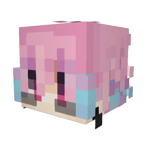 ayvix Minecraft avatar head, 3D render