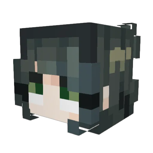 ayxorb Minecraft avatar head, 3D render
