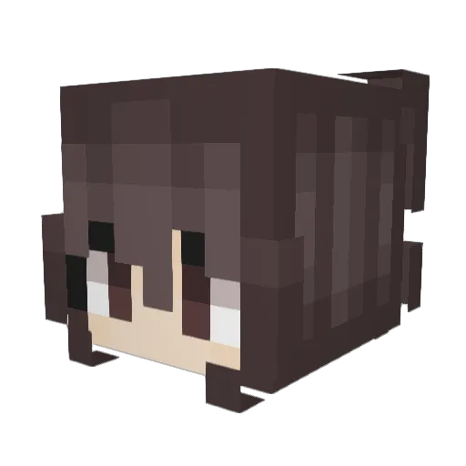 ayxuv Minecraft avatar head, 3D render