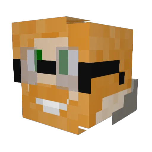 ayyds Minecraft avatar head, 3D render