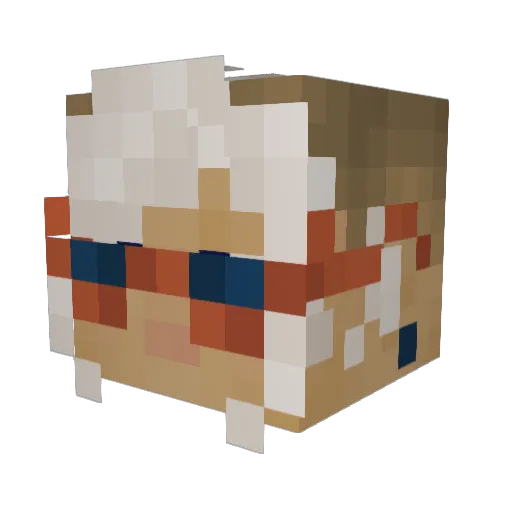 ayyomads Minecraft avatar head, 3D render