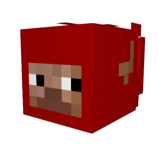 ayyweyy Minecraft avatar head, 3D render