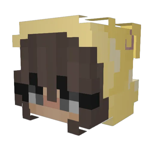 az023 Minecraft avatar head, 3D render