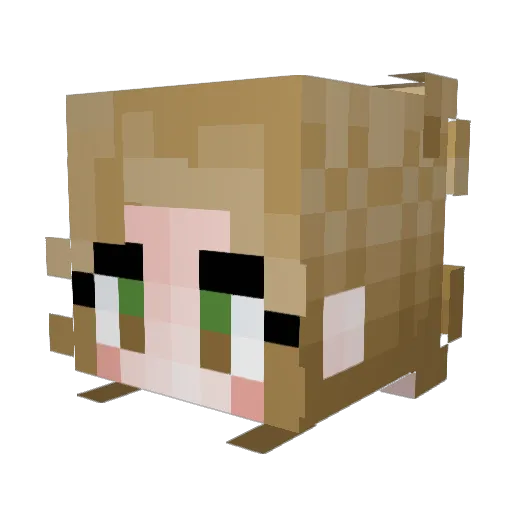 az3aa Minecraft avatar head, 3D render