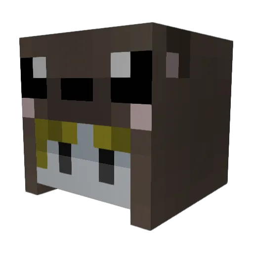 az48505 Minecraft avatar head, 3D render