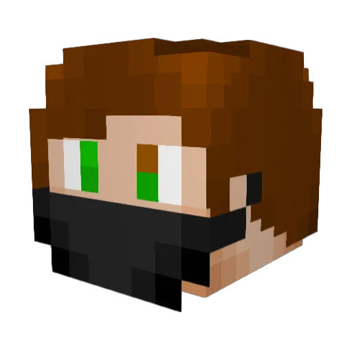 azAU_ Minecraft avatar head, 3D render
