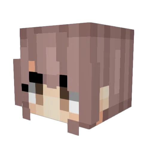 az_19 Minecraft avatar head, 3D render