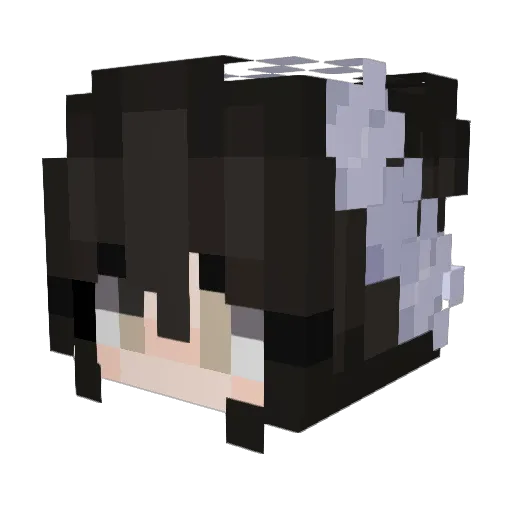 azabeans Minecraft avatar head, 3D render