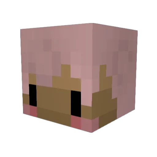 azaleo Minecraft avatar head, 3D render