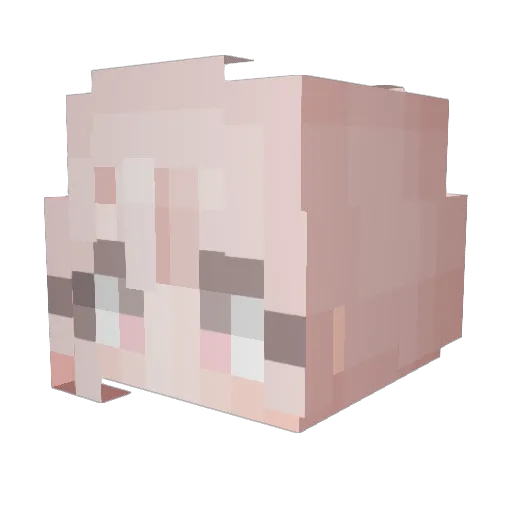 azamayo Minecraft avatar head, 3D render