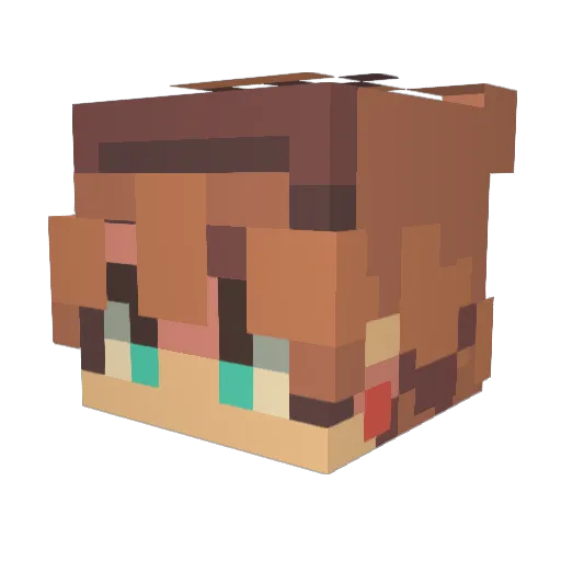 azarhoth Minecraft avatar head, 3D render