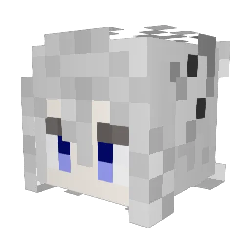 azazlol Minecraft avatar head, 3D render