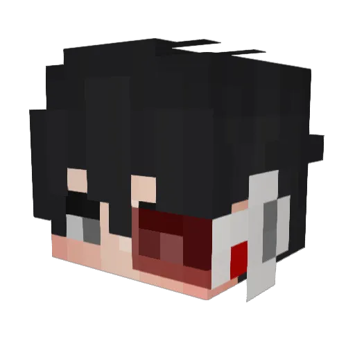 azc5109 Minecraft avatar head, 3D render