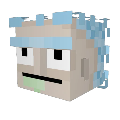 aze_x Minecraft avatar head, 3D render