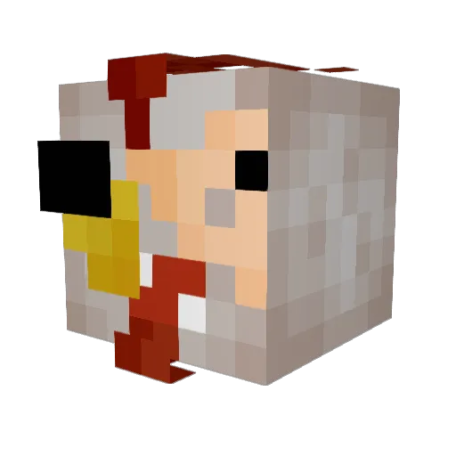 azedbo3 Minecraft avatar head, 3D render