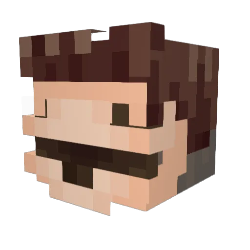 azeem Minecraft avatar head, 3D render