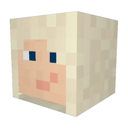 azemkat Minecraft avatar head, 3D render