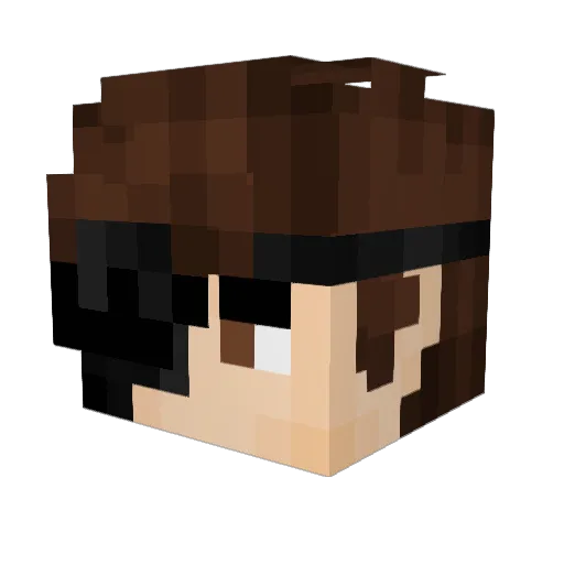 azeos_9 Minecraft avatar head, 3D render