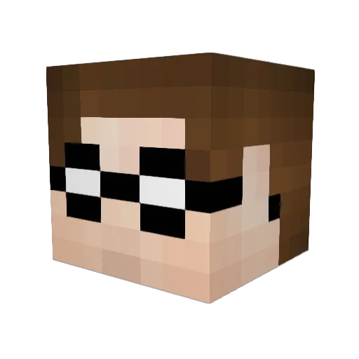 azer86x Minecraft avatar head, 3D render