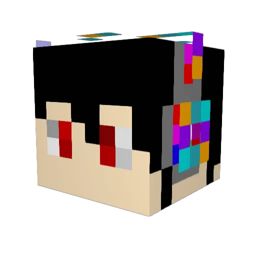 azerlear Minecraft avatar head, 3D render