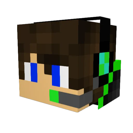 azerty0406 Minecraft avatar head, 3D render