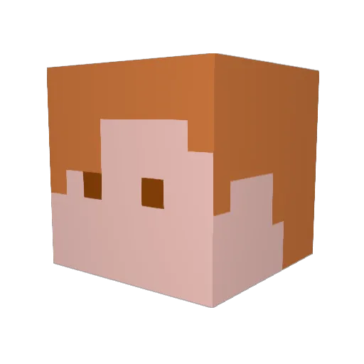 azerty9989 Minecraft avatar head, 3D render