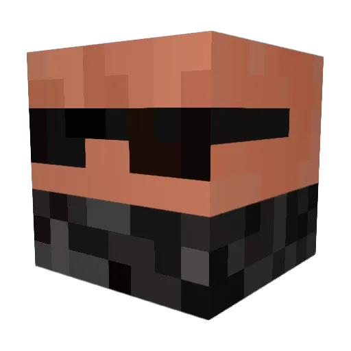 azertyquerty Minecraft avatar head, 3D render