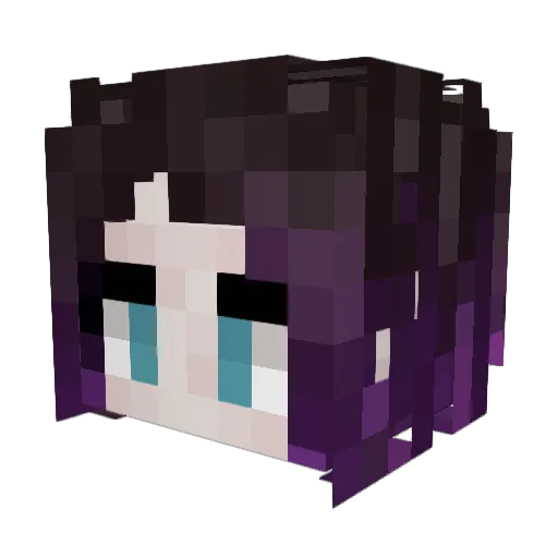 azeterna Minecraft avatar head, 3D render