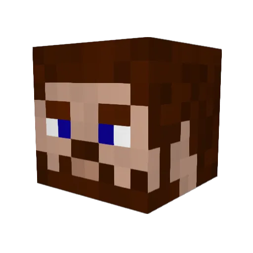 azetl Minecraft avatar head, 3D render