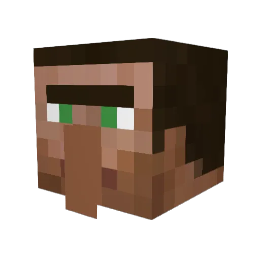 azhijun Minecraft avatar head, 3D render