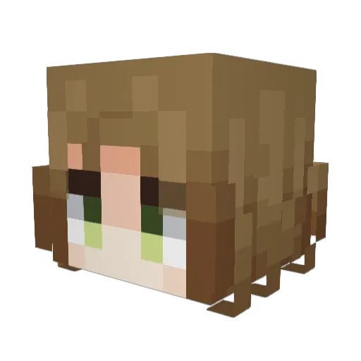 azhlapis Minecraft avatar head, 3D render