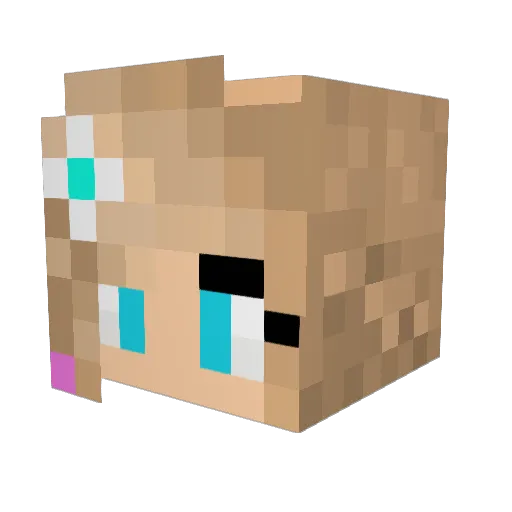 azhulk Minecraft avatar head, 3D render
