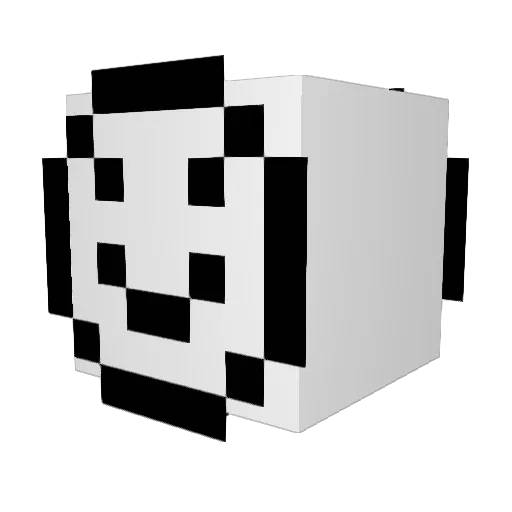 aziancreation Minecraft avatar head, 3D render
