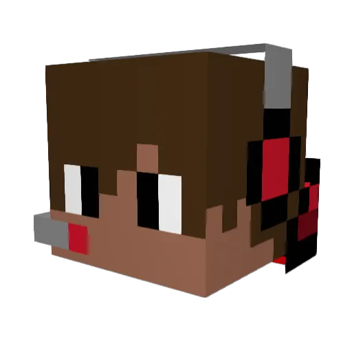 aziantoast Minecraft avatar head, 3D render