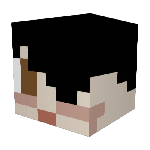 azihhhh Minecraft avatar head, 3D render