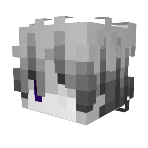 azijr Minecraft avatar head, 3D render