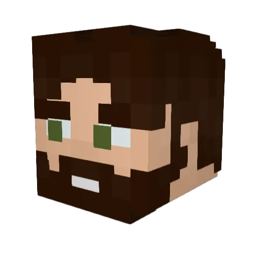 aziklu7 Minecraft avatar head, 3D render