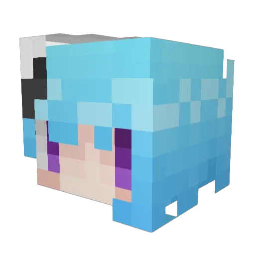 azisai_a Minecraft avatar head, 3D render