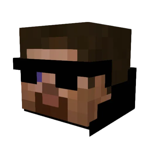 azkir Minecraft avatar head, 3D render