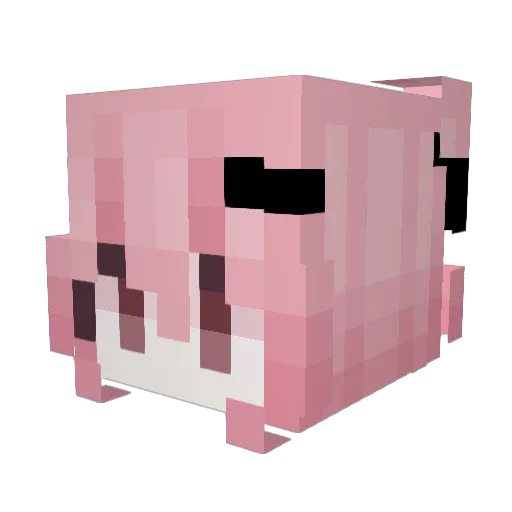 azlya Minecraft avatar head, 3D render